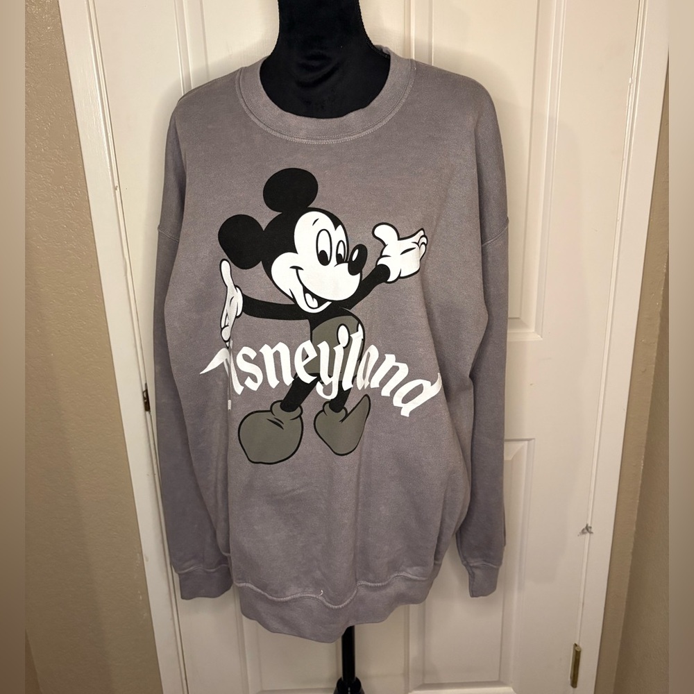 Disney Charcoal Crewneck with Mickey Mouse